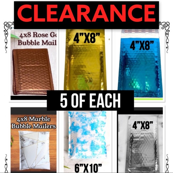 Other - 30 Bubble Mailers Variety Bundle CLEARANCE